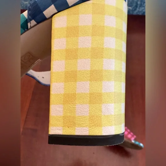 J. Crew Multicolor Gingham Block Heel Sandals - Picture 7 of 10